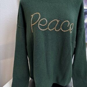 Vince Camuto Forest Green Christmas Knit Sweater